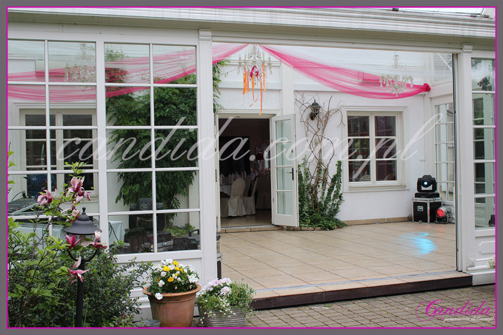 dekoracja tiulowa sufitu Villa Park Julianna dekoracja tiulowa sufitu Villa Park Julianna