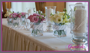 dekoracja stołu Młodej Pary w hotelu Pan Tadeusz